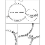 Heart Magnetic Couple Bracelet Adjustable Gift