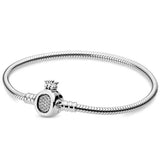 Pulseira Prata 925 Barril Cobra Ouro Rosa Fa?a Voc? Mesmo Beads