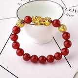 Red Carnelian Stone Charm Bracelet Healing Jewelry Beads