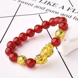Red Carnelian Stone Charm Bracelet Healing Jewelry Beads