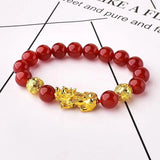 Red Carnelian Stone Charm Bracelet Healing Jewelry Beads
