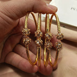 24K Dubai Ethiopian Bracelets For Women Cuff Africa Bangles