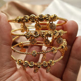 24K Dubai Ethiopian Bracelets For Women Cuff Africa Bangles