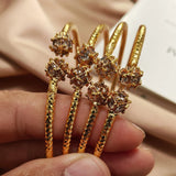 24K Dubai Ethiopian Bracelets For Women Cuff Africa Bangles