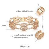 Rose Cut Out Flower Vine Oval Bangle Bracelet for Women