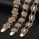 Rose Cut Out Flower Vine Oval Bangle Bracelet for Women