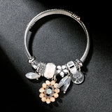 Heart Geometric Tree Charm Bracelet Crystal DIY Jewelry