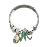 Heart Geometric Tree Charm Bracelet Crystal DIY Jewelry