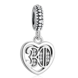 21 Years Of Love Pendant Dangle Charm for Bracelet Bangle DIY Jewelry