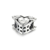 Bead Angel Wing Mum Charm Bracelet Bangle DIY Jewelry