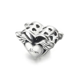 Bead Angel Wing Mum Charm Bracelet Bangle DIY Jewelry
