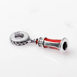 Enamel Lighthouse Dangle Pendant Charms for Bracelet Bangle DIY Jewelry
