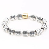 Vintage Triangle Alphabet Letter Beads for Women Bracelets DIY