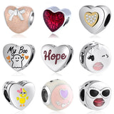 Bead Bracelet Latin Love Heart Hope Chick Charms Lady Bangle DIY Jewelry