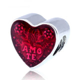 Bead Bracelet Latin Love Heart Hope Chick Charms Lady Bangle DIY Jewelry