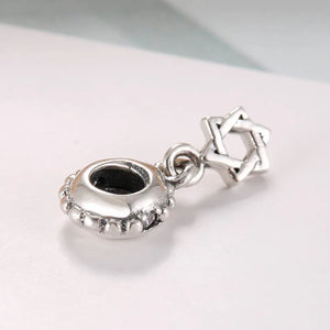 Star Of David Crystal Pendant Charm Bracelet Bangle Women DIY Jewelry