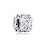 Clear Sparking Charm 925 Silver Bracelet Beads for Jewelry Making