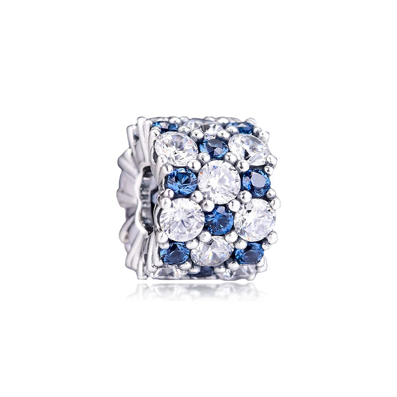 Ice Clear Sparking Charm 925 Silver Bracelet Beads Jewelry for Woman