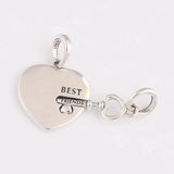 Heart Dangle Charm for Women Bracelet DIY Jewelry