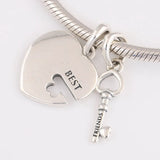Heart Dangle Charm for Women Bracelet DIY Jewelry
