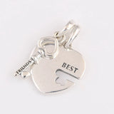 Heart Dangle Charm for Women Bracelet DIY Jewelry