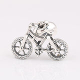 Crystal Dangle Bicycle Charm Bracelet for Women