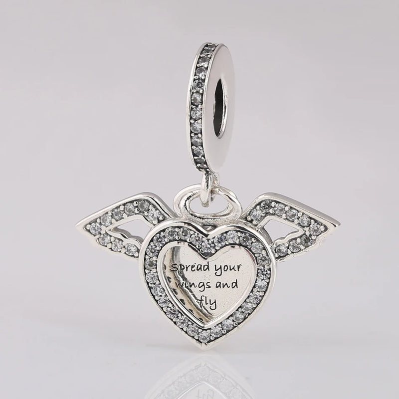 Angel Wing Dangle Charm Bracelet Bangle DIY Jewelry Lady Bracelet