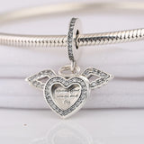Angel Wing Dangle Charm Bracelet Bangle DIY Jewelry Lady Bracelet