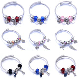 DIY Beaded Stainless Steel Bracelet with Heart Bee Wing Glass Bea