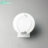 Eternity Link Chain 925 Sterling Silver Bracelet for Women