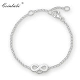 Eternity Link Chain 925 Sterling Silver Bracelet for Women