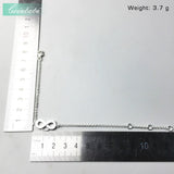 Eternity Link Chain 925 Sterling Silver Bracelet for Women