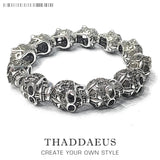 Fleur-de-lis Lily & Skull Bead Bracelet - Europe Style