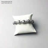 Fleur-de-lis Lily & Skull Bead Bracelet - Europe Style