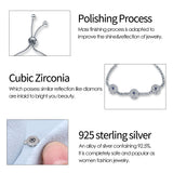 Evil Eye Zircon Bracelet 925 Sterling Silver Adjustable