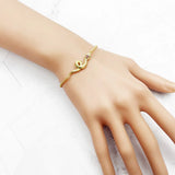925 Silver Snake Chain Bracelet with Zirconia for Wife