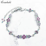 925 Silver Bracelet with Colorful Stones for Women