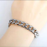 Men's Stainless Steel Cuba Link Chain Bracelet Hip Hop Rock Jewelry