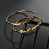 Personalized Steel Name Bracelet for Her