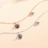 925 Sterling Silver Universe Planet Anklet Female Glazed Foot Anklet