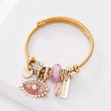 Evil Eye Bracelet Angel Wing Crown Owl Bear Charms Jewelry Making Accessories