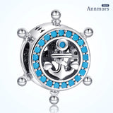 Marine Rudder Anchor Charm Pendant 925 Sterling Jewelry