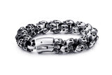Skeleton Steel Bracelet Charm Punk Vintage Skull Stainless Large Jewelry