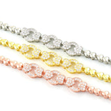 Crystal Heart Chain Bracelet Zircon Charms Jewelry Gift