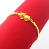 24k Gold Chain Bracelet for Women Wedding Charm Bangle