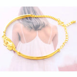 24k Gold Chain Bracelet for Women Wedding Charm Bangle