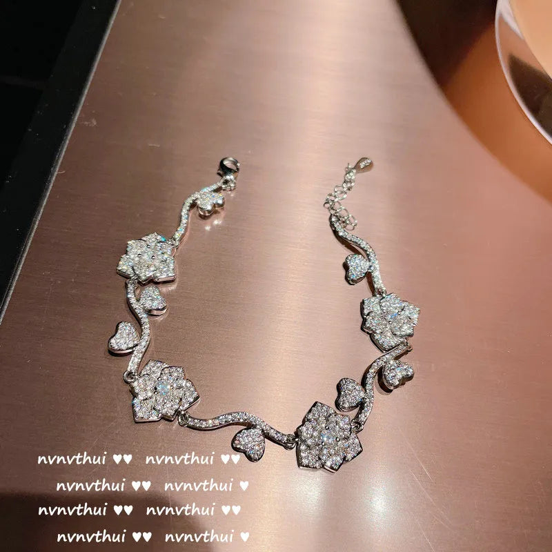 Layered Paperclip Link Chain Bracelets Initial Bracelet for Women Jewelry