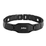 Custom Name and Photo Men Stainless Steel Bracelet