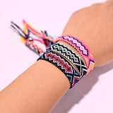 Adjustable Braided Bracelet Boho Woven Tassel Friendship Gift