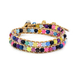 Braided Bracelet Set Beads Wristbands Tribal Linen Cords Wrap Bracelets